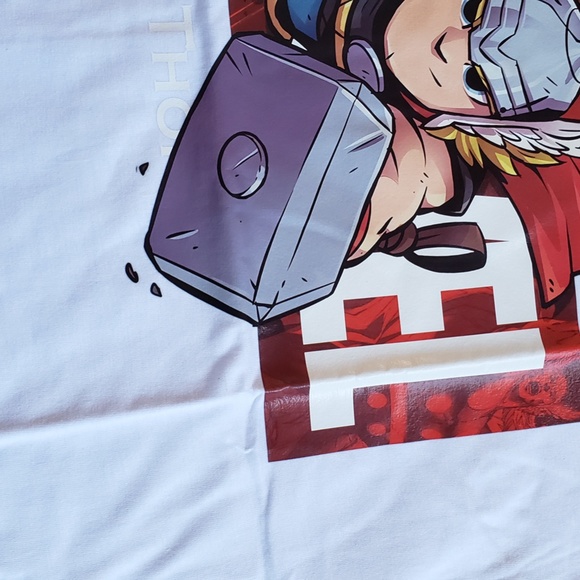 NWT Thor Marvel Tee Shirt - White Red Yellow Blue Gray Shirt - Picture 12 of 14